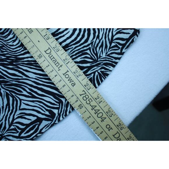 VTG Y2K Zebra Print Blouse M | Animal Print | Grunge Coquette Fairycore - Picture 8 of 13